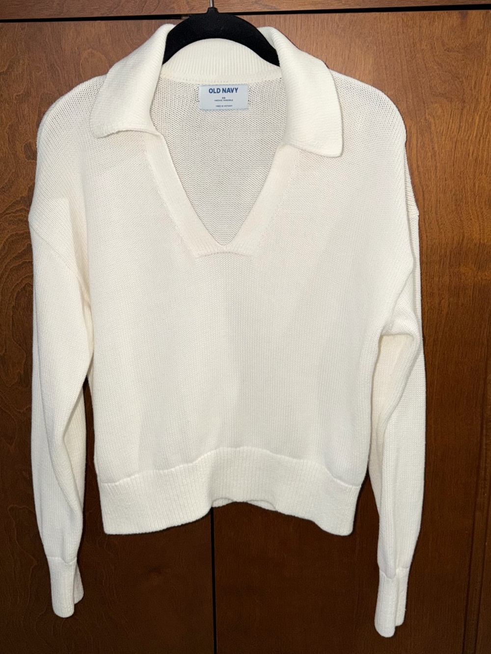 Old Navy Polo Sweater Sea Salt XS 100% Cotton